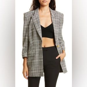 Ramy Brook plaid sequin blazer